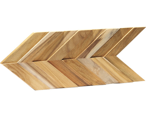 Fischgrät Holzverblender Ultrawood Teak Chevron 18x38,6 cm