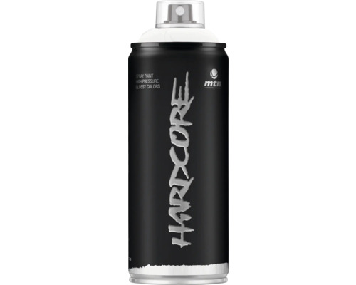 MTN Montana Hardcore peinture aérosol RV-9010 White 400 ml Peinture aérosol MTN Montana Colors Hardcore