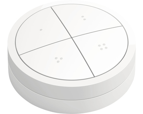 Interrupteur Smart Home rond blanc avec quatre boutons