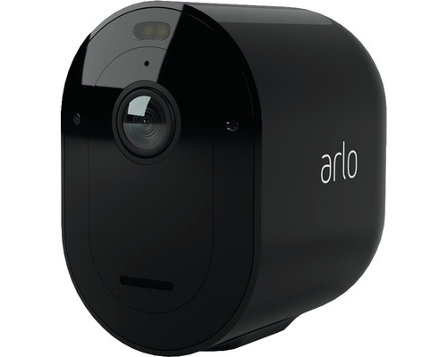 Caméra de sécurité Arlo Pro 4 1 caméras noir vidéo 2K avec HDR projecteur intégré + sirène angle de vue de 160°