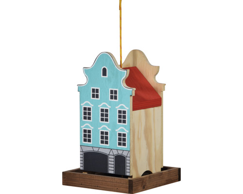 21097E Mangeoire, Maison Pour Oiseaux En Bois, 22 X 25 X 28 Cm, Vert