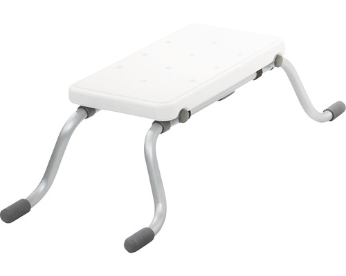 Tabouret de bain avec pieds en aluminium et assise en plastique