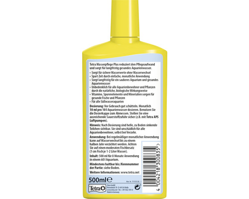 Tetra Water Care Plus pour eau d'aquarium en flacon de 500 millilitres