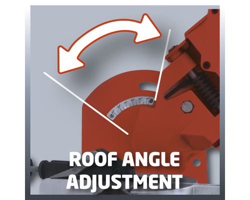Ajustement de l''angle du toit d''une scie