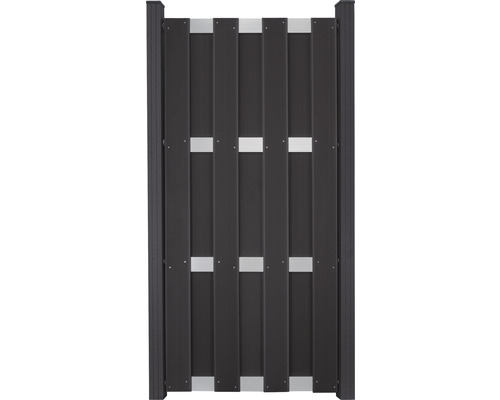 Élément partiel GroJa Merano prémonté sans poteaux 84,3 x 180 cm anthracite