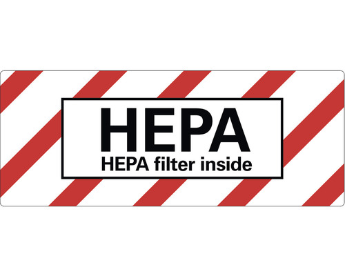 Avertissement filtre HEPA à l''intérieur
