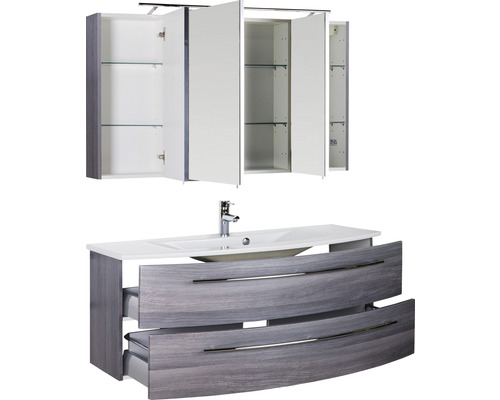 Meuble-lavabo avec meuble sous-vasque et armoire de toilette pour la salle de bains