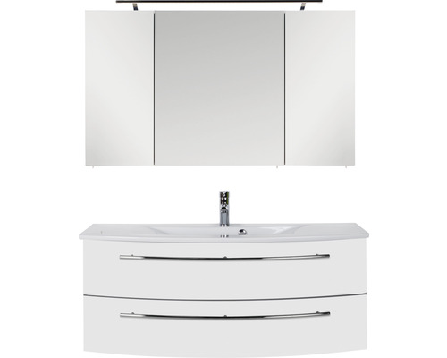 Waschtisch mit Unterschrank und Spiegelschrank für das Badezimmer