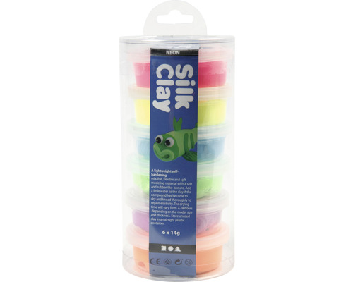 Silk Clay® couleurs fluo 6x14 g