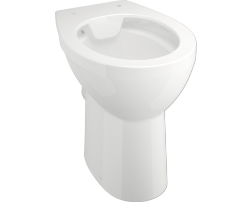 Stand-WC form & style Leyte Tiefspüler offener Spülrand erhöht weiss ohne WC-Sitz