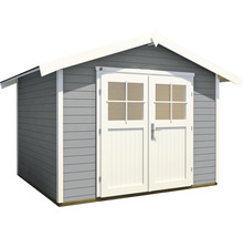 Abri de jardin weka 122 Taille 3 avec plancher 380 x 239 cm gris