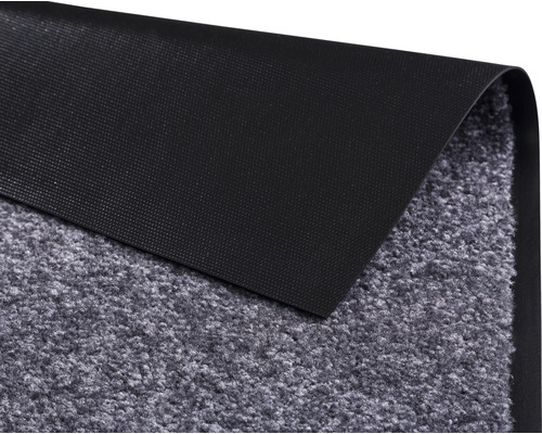 Graue Schmutzfangmatte mit rutschfester Rückseite