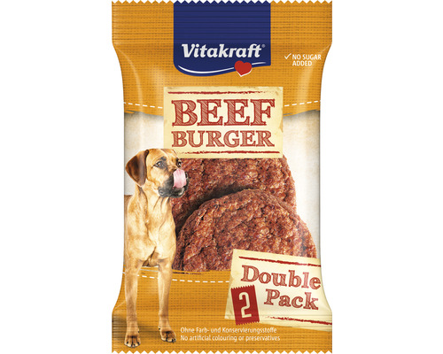 Vitakraft Hundesnack Beef-Burger Geflügel 2 Stk, Vitakraft Beef Burger für Hunde, Doppelpack