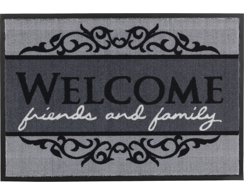 Fussmatte mit Willkommensgruss für Freunde und Familie