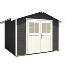 Abri de jardin avec porte double et fenêtres