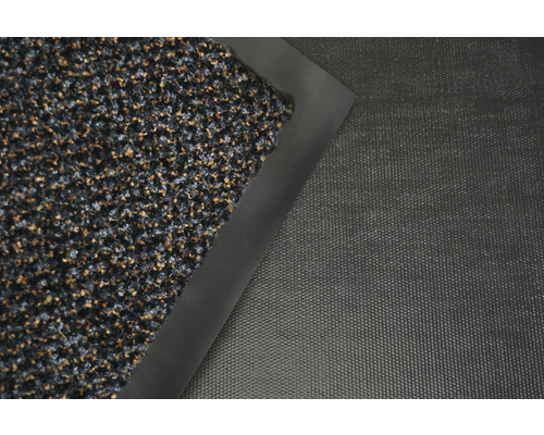 Fussmatte mit mehrfarbiger Textiloberfläche und Gummiunterseite