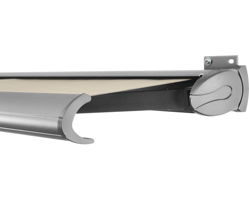 SOLUNA Kassettenmarkise Exclusiv 2x1,5 Stoff Dessin 320930 Gestell Silber E6EV1 eloxiert Antrieb rechts inkl. Motor und Wandschalter