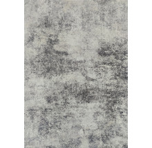 Tapis gris et blanc avec motif abstrait