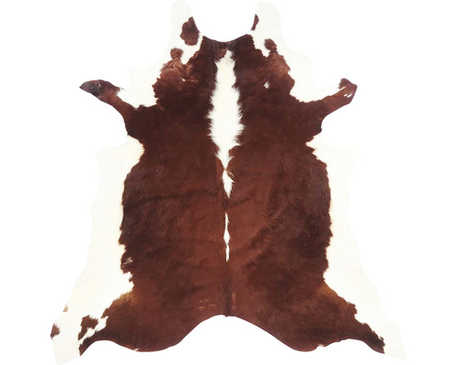 Peau de vache marron-blanc 200x150 cm