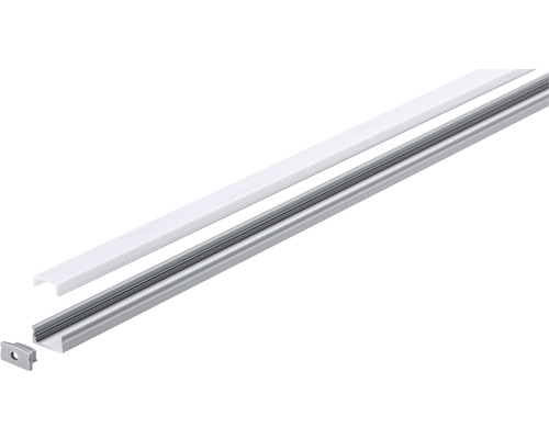 LED Profil mit Abdeckung und Endkappe