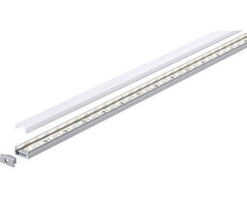 Profilé en aluminium Base Paulmann diffuseur 2,0 m Ruban LED avec couvercle et embout