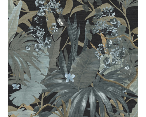 Tapete mit Blättern und Blütenmuster