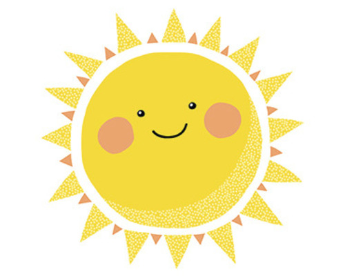 Serviette Happy Sun 33x33 cm bunt