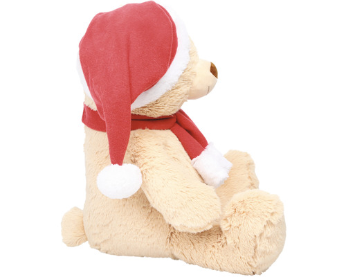 Teddybär mit Weihnachtsmütze und Schal