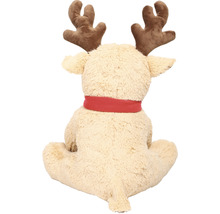 Peluche renne avec bois et écharpe, vue arrière