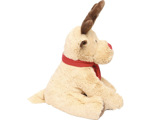 Peluche renne avec écharpe rouge