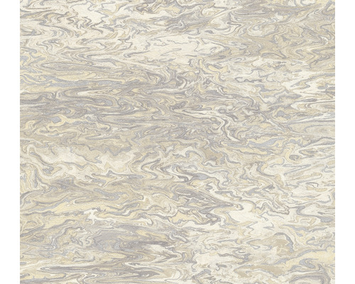Papier peint intissé 38358-1 marbre gris-beige brillant Papier peint aspect marbre