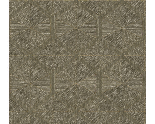 Papier peint intissé 38690-4 géométrique marron-or Papier peint à motif géométrique