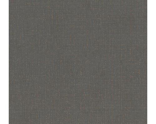 Papier peint intissé 38694-1 uni aspect lin gris-cuivre Gros plan d''un papier peint textile gris avec une fine structure