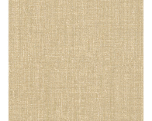 Papier peint intissé 38694-5 uni aspect lin beige-blanc Papier peint textile avec texture de toile