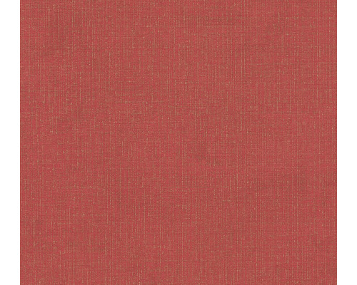 Papier peint intissé 38694-6 uni aspect lin rouge-or Papier peint avec une fine structure de tissu