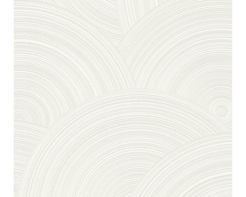 Papier peint intissé 38696-1 cercles 3D blanc brillant