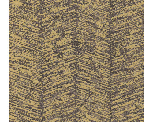 Papier peint intissé 38697-4 motif chevrons jaune-or Papier peint à motif chevrons