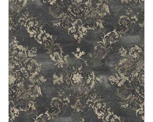Papier peint intissé 38707-4 ornement baroque gris brillant Papier peint avec motif floral
