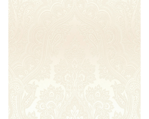 Papier peint intissé 38708-2 ornement crème-argent Papier peint avec motif floral et cachemire