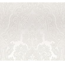 Papier peint intissé 38708-4 ornement baroque gris-blanc