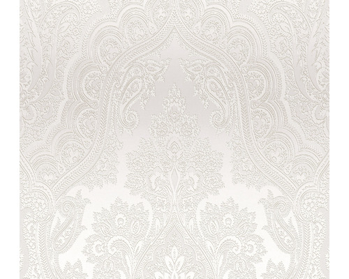 Papier peint intissé 38708-4 ornement baroque gris-blanc