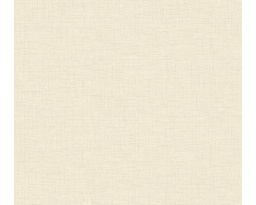 Papier peint intissé 38712-3 uni aspect textile crème-blanc