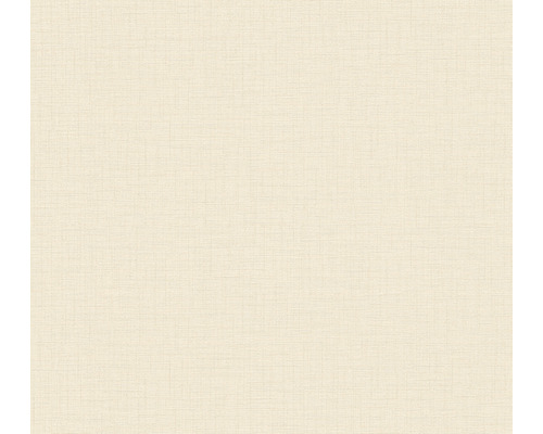Papier peint intissé 38712-3 uni aspect textile crème-blanc Motif de papier peint texturé