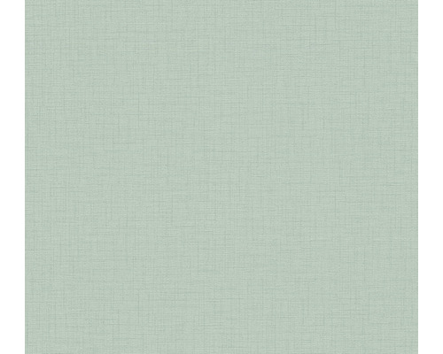 Papier peint intissé 38712-9 uni aspect textile turquoise Papier peint avec une fine structure textile