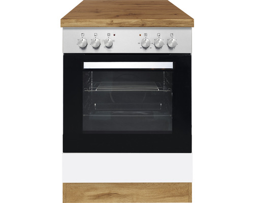 Freistehender Herd mit Kochfeld und Backofen