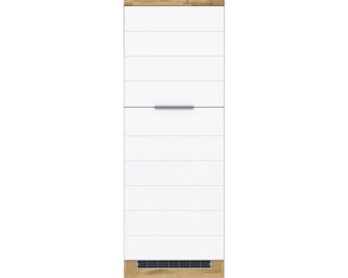 Hoher Küchenschrank mit Griff und Lüftungsgitter