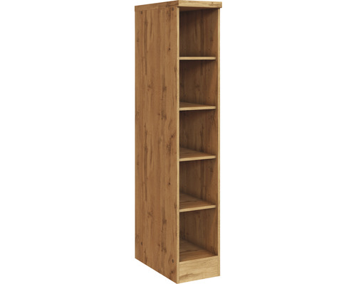 Rayonnage Held Möbel Florenz 30 x 60 x 165 cm façade - mat corps chêne clair Haute armoire en bois étroite avec cinq étagères