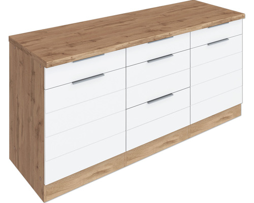 Schubkastenschrank Held Möbel x HORNBACH BxTxH hell Front matt Florenz eiche - weiss cm Korpus 60 180 x 82