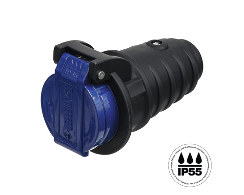 Raccord T23 anthracite bleu Connecteur avec indice de protection IP55