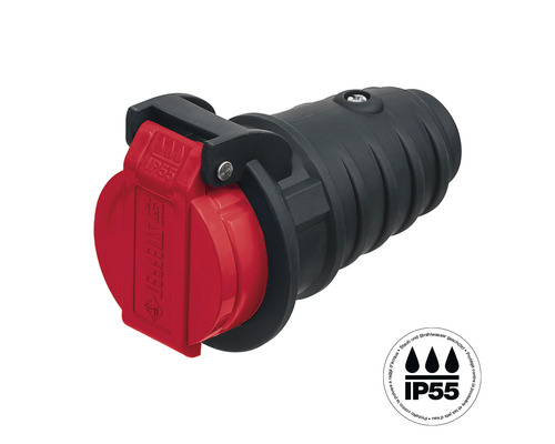 Kupplung T25 anthrazit rot Steckverbinder mit Schutzart IP55